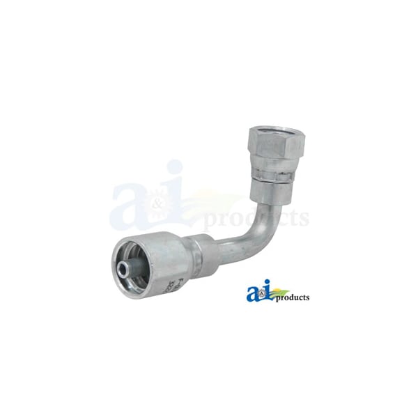 Din Light 24 degree Seat 90 degree Female Swivel O-Ring 4" x2" x2"